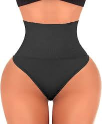 Enhance Your Confidence: Black Seamless Tummy Control Thongs - The True Professional Co